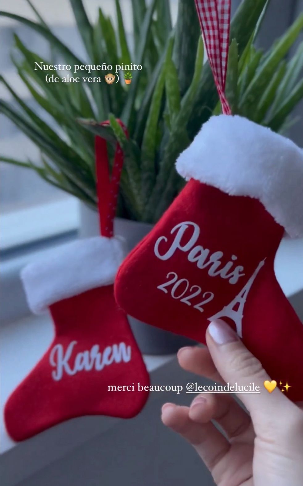 Petites bottes de Noël personnalisées prénom - Fait main
