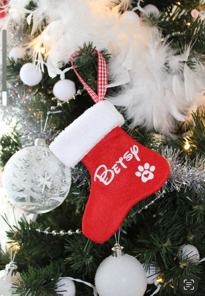Petites bottes de Noël personnalisées prénom - Fait main